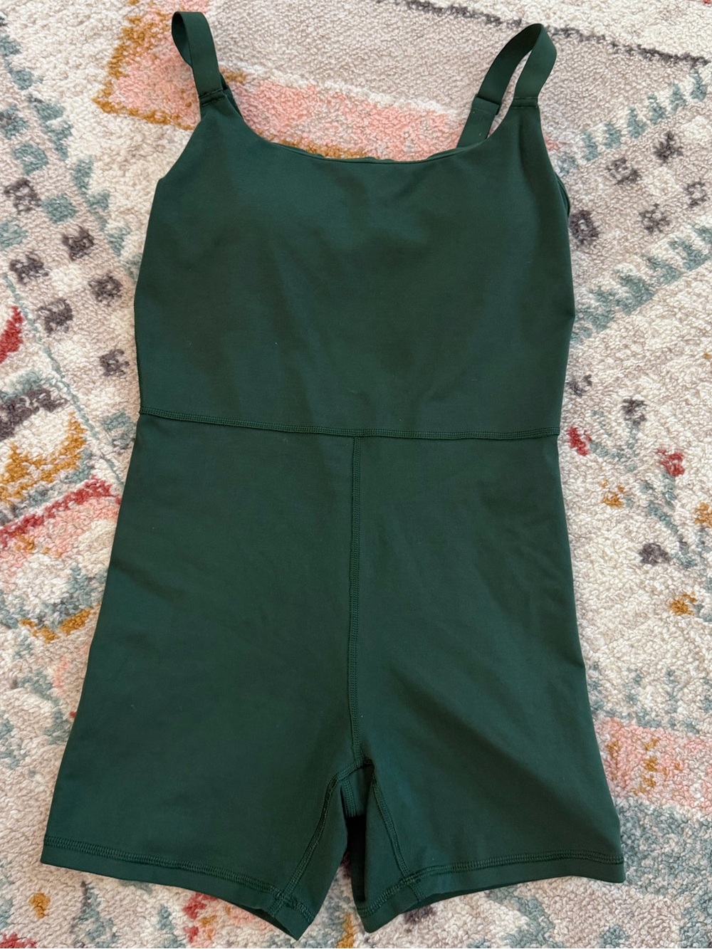 OFFLINE by Aerie “The Hugger” Scoop Romper – Sycamore Green – Size Small